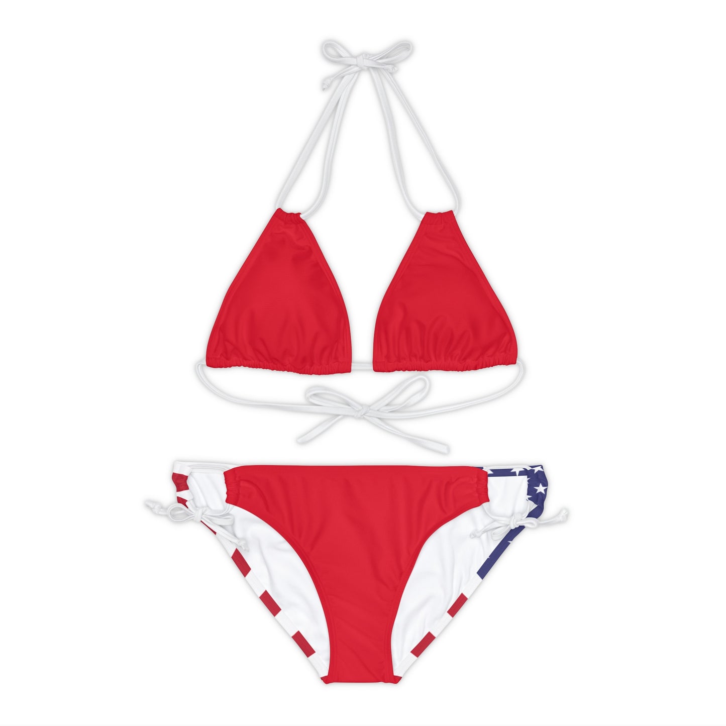 Red American Flag Two Piece Bikini Set