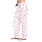 Pink Polka Dot Women's Pajammy Pants In White