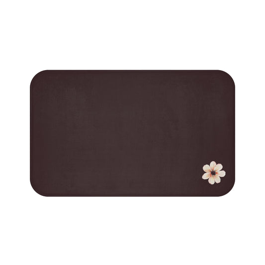 Deep Plum With Wildflower Bath Mat