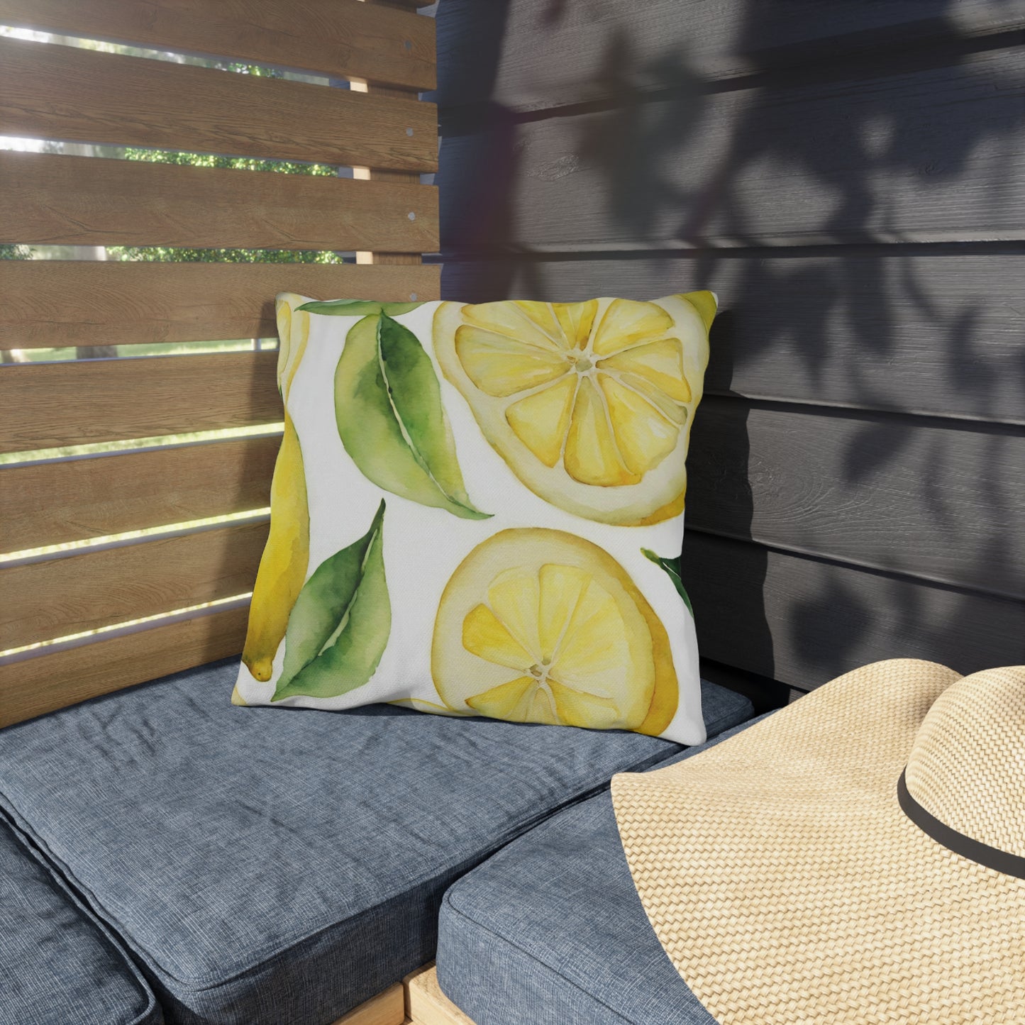 Lemon Zest Outdoor Pillow