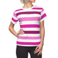 Perfect Tee Pink Striped Women's Classic Short Sleeve T-Shirt