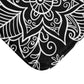 Black And Light Grey Graphic Floral Bath Mat