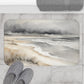 Grey Cream And White Beach Scene Bath Mat