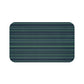 Dark Blue Greeb Striped Bath Mat