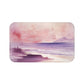 Sunset Paradise Purple And Orange Watercolor Style Bath Mat