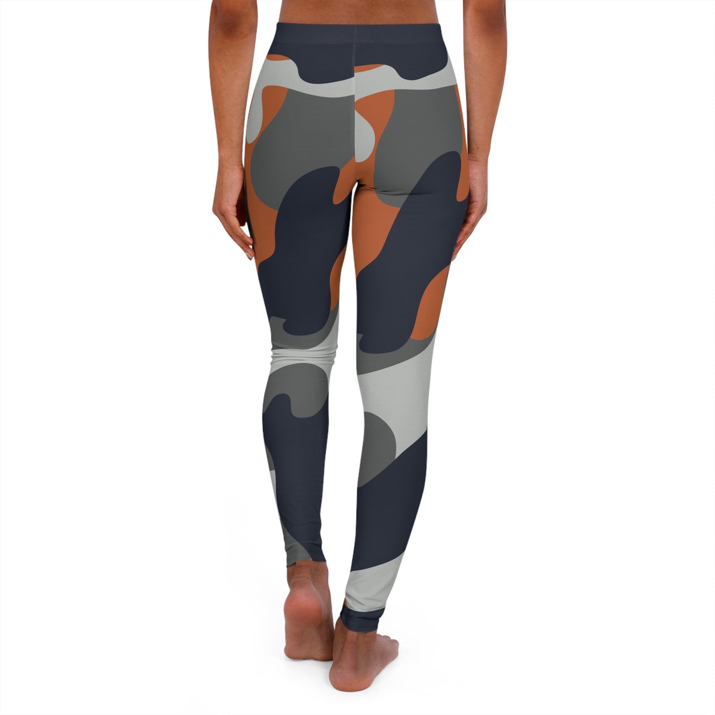 Silky Smooth Orange & Gray Leggings