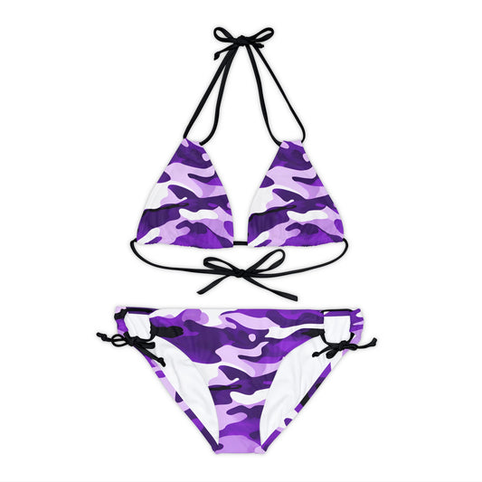 Purple Camo Two Piece Bikini Set