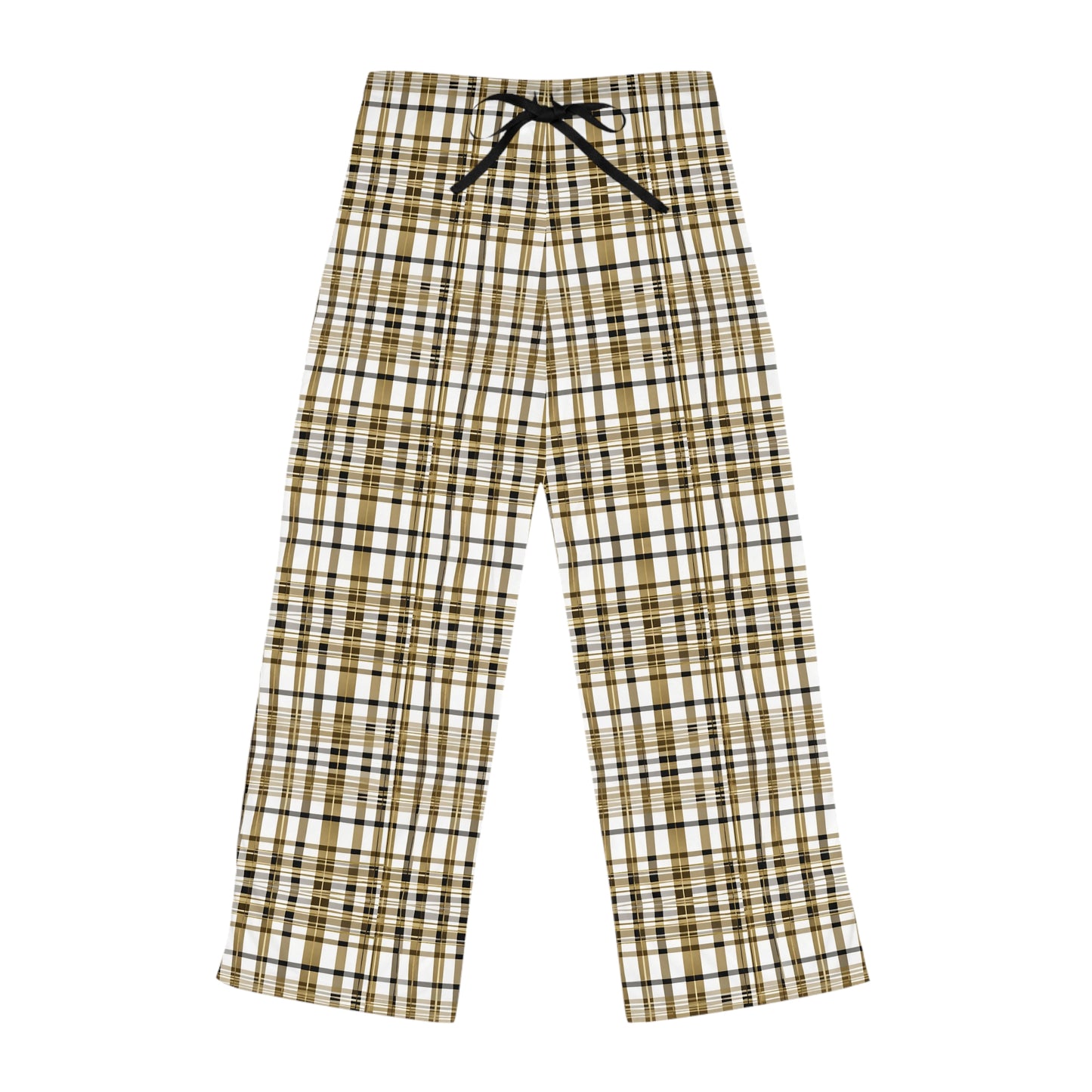 Black White And Gold Plaid Pajammy Lounge Pants