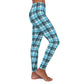 Blue Plaid, Women's Full-Length Leggings