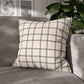 Cream And Black Check Throw Pillow Cover