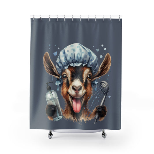 Bath Time GOAT Shower Curtain