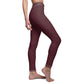 Maroon Solid Full-Length Leggings