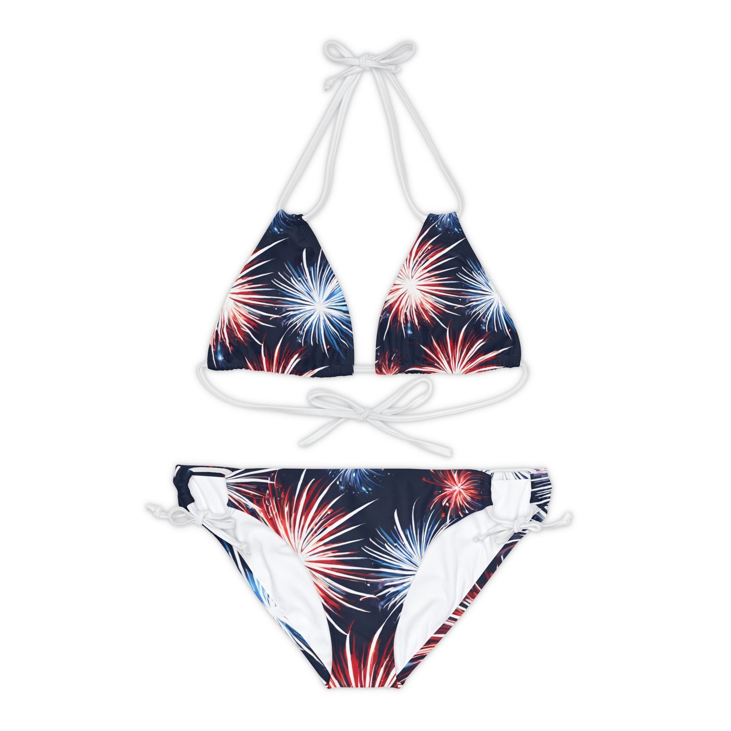 Red, White, And Blue Fireworks, Two Piece Bikini Set