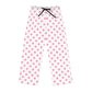 Pink Polka Dot Women's Pajammy Pants In White