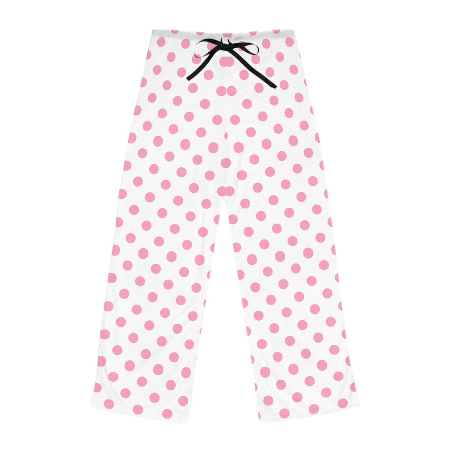 Pink Polka Dot Women's Pajammy Pants In White