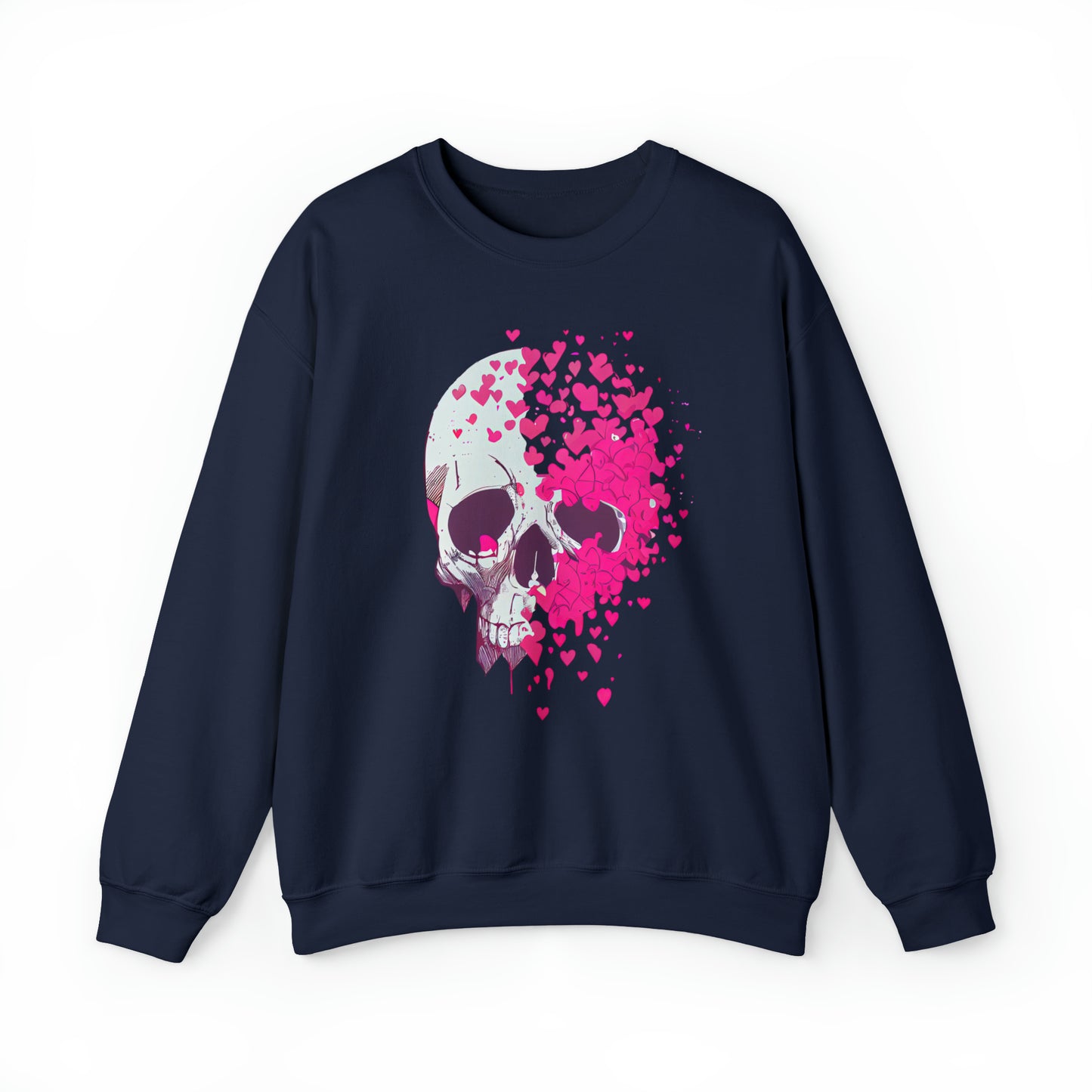 Skull & Hearts, Heavy Blend™ Crewneck Sweatshirt (Available In Other Colors)