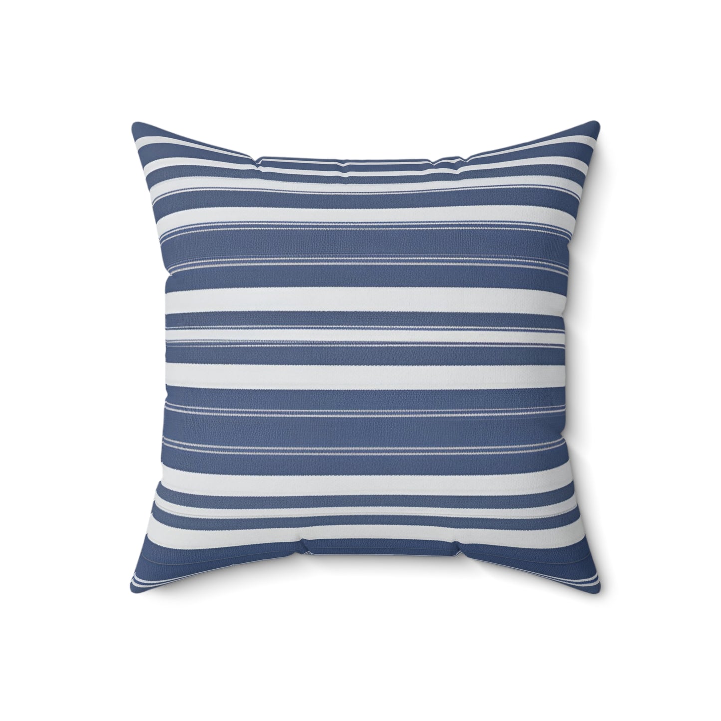 Blue And Blue Grey Striped Decorative Throw Pillow