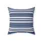 Blue And Blue Grey Striped Decorative Throw Pillow