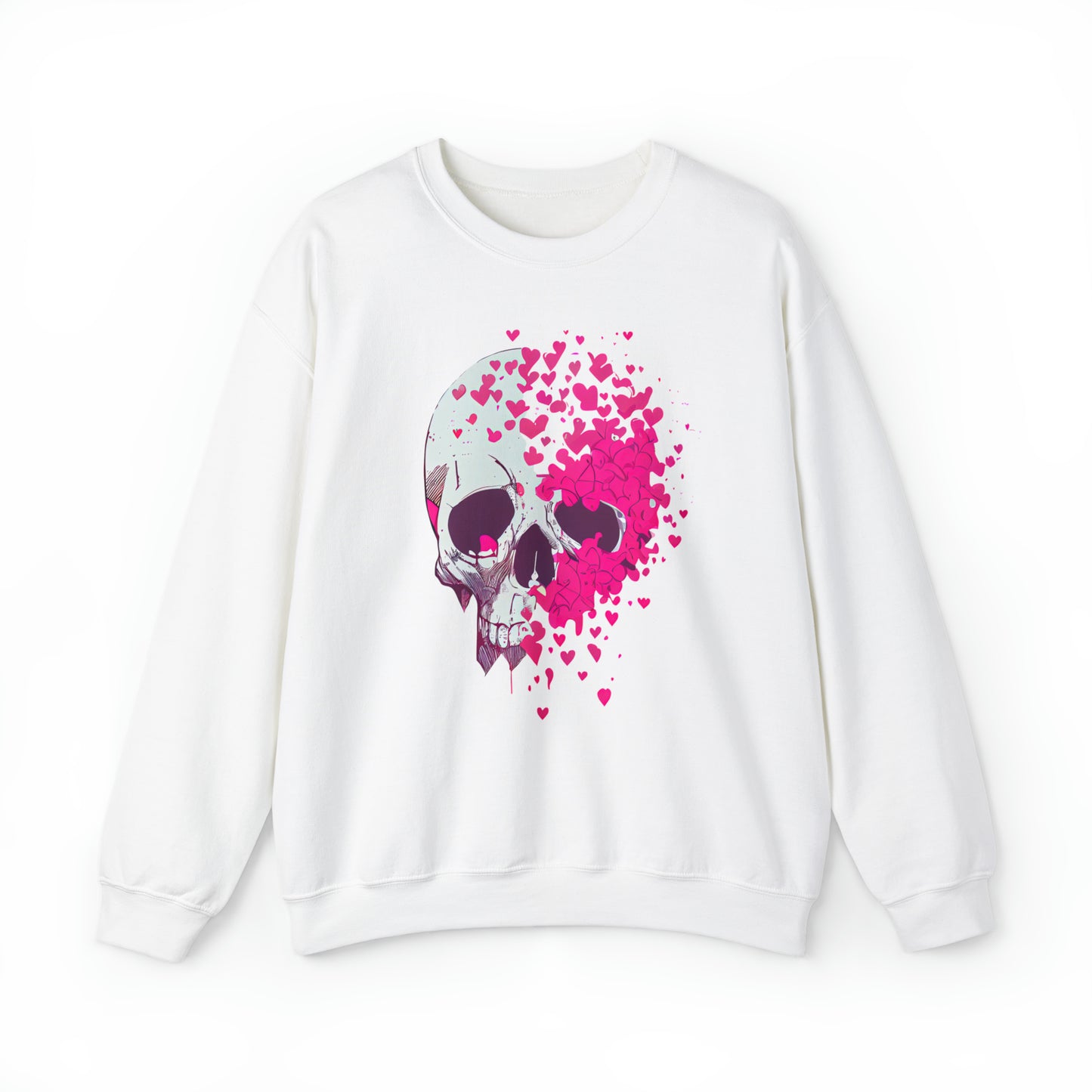 Skull & Hearts, Heavy Blend™ Crewneck Sweatshirt (Available In Other Colors)