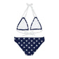 Navy Blue White Stars Two Piece Bikini Set