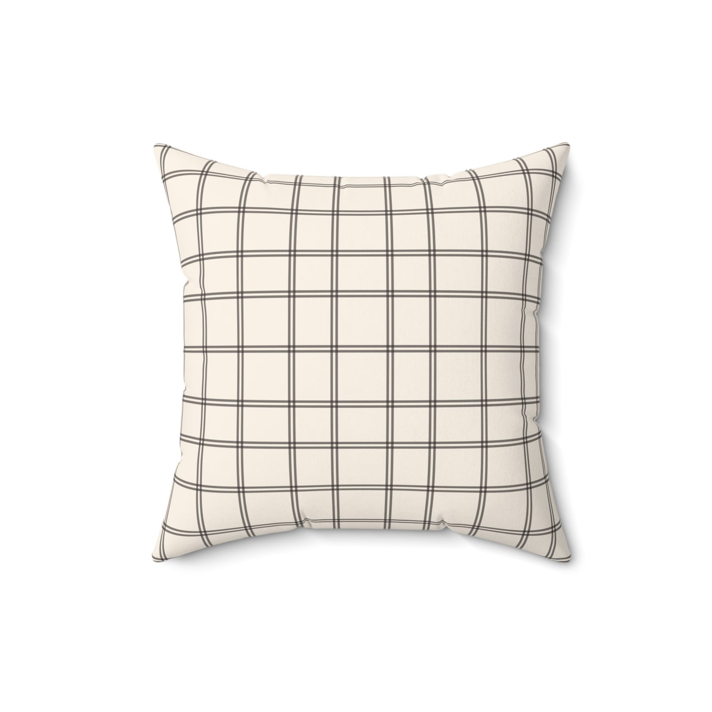 Cream And Black Check Decorative Throw Pillow