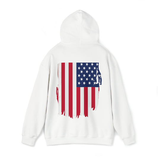 Worn American Flag, Heavy Blend™ Hooded Sweatshirt