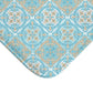 Blue Biege And White Moroccan Tile Bath Mat