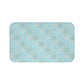 Blue Biege And White Moroccan Tile Bath Mat