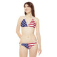 Red White And Blue Stars American Flag Two Piece Bikini Set