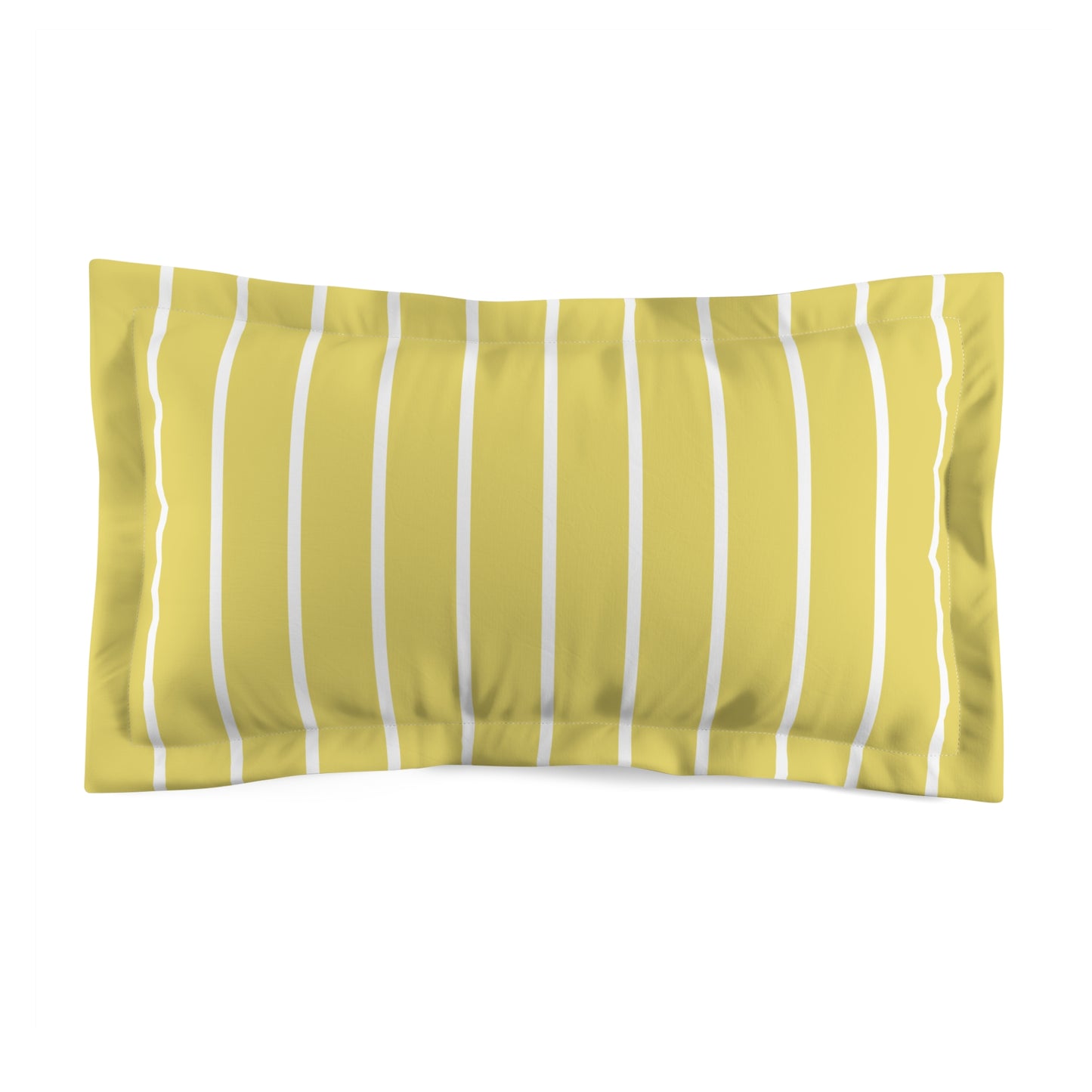 Yellow And White Thin Stripe Pillow Sham