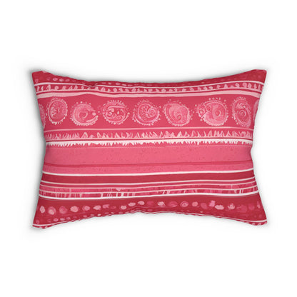 Pink Cotton Candy Stripe Lumbar Pillow