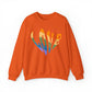 Retro Hippie Style, LOVE, Heavy Blend™ Crewneck Sweatshirt (Available In Other Colors)