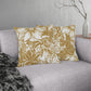 Gold And White Abstract Floral, Indoor/Outdoor Waterproof Pillow