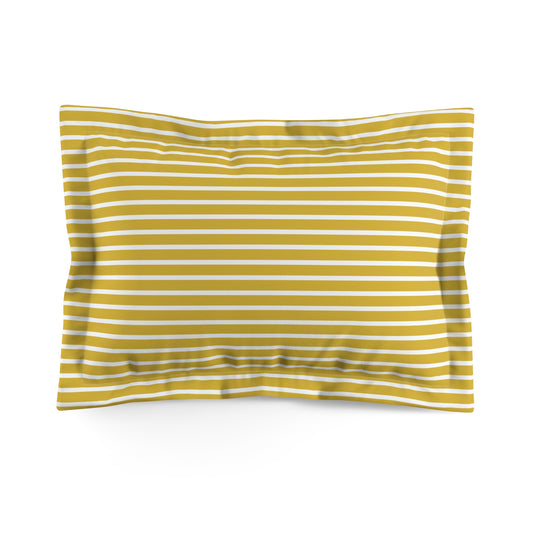 Yellow And White Stripe Pillow Sham