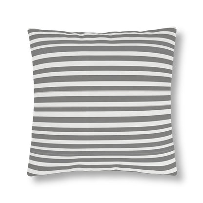 Grey Striped, Indoor/Outdoor Waterproof Pillow