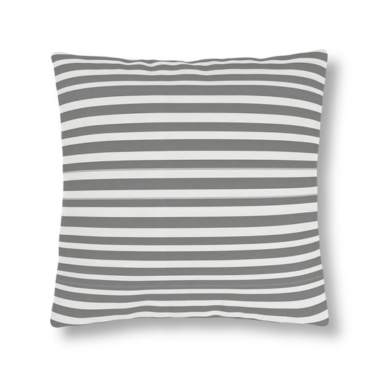 Grey Striped, Indoor/Outdoor Waterproof Pillow