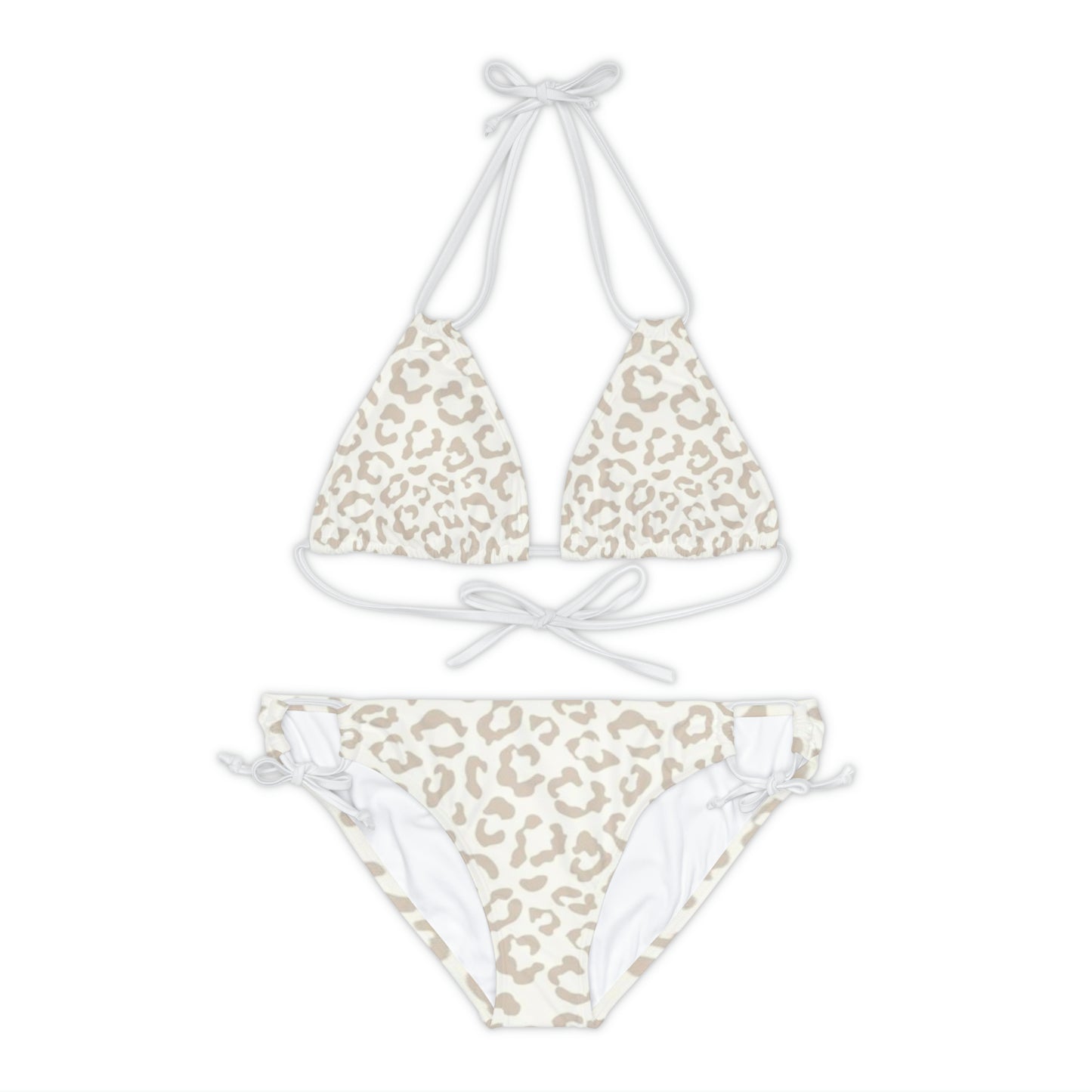 Cream Leopard Two Piece Bikini Set