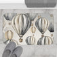 Cream White And Grey Hot Air Ballon Bath Mat