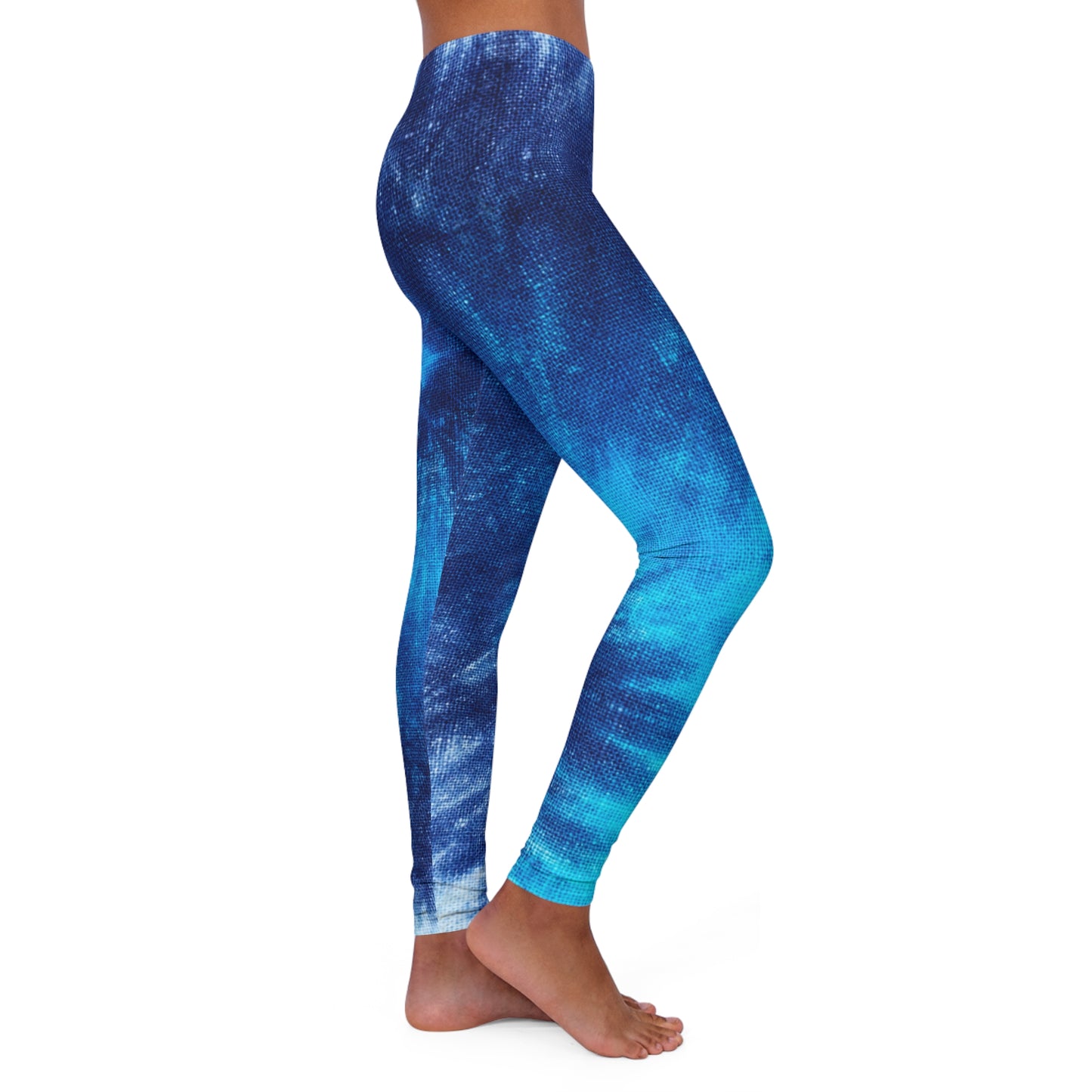 Silky Smooth Blue Tie Dye Leggings