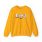 Halloween Vibes, Ghostly Trio, Heavy Blend™ Crewneck Sweatshirt (Available In Other Colors)