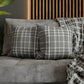 Grey And White Plaid Throw Pillow Cover