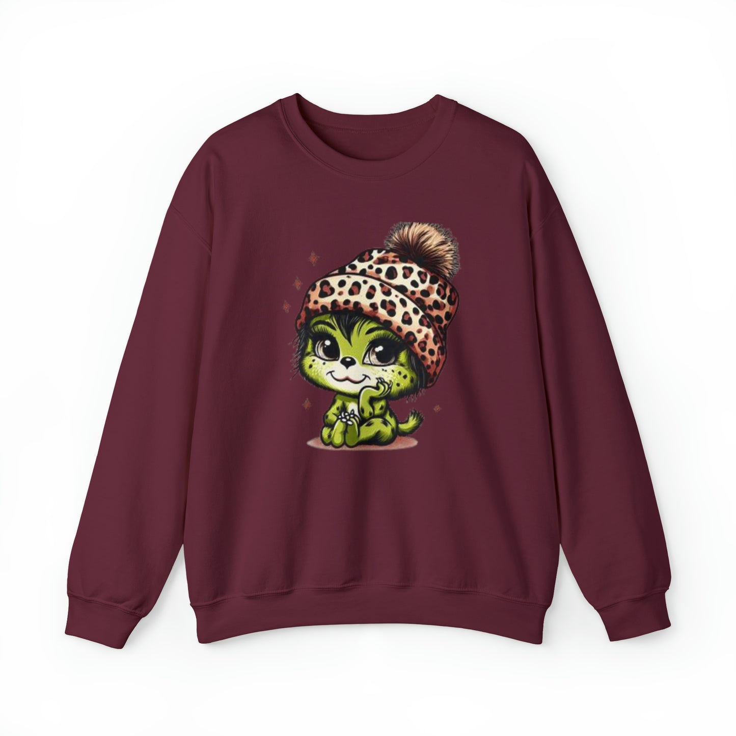 Christmas Vibes, Baby Grinchie, Heavy Blend™ Crewneck Sweatshirt (Available In Other Colors)