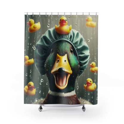 Duck And Duckies Shower Curtain