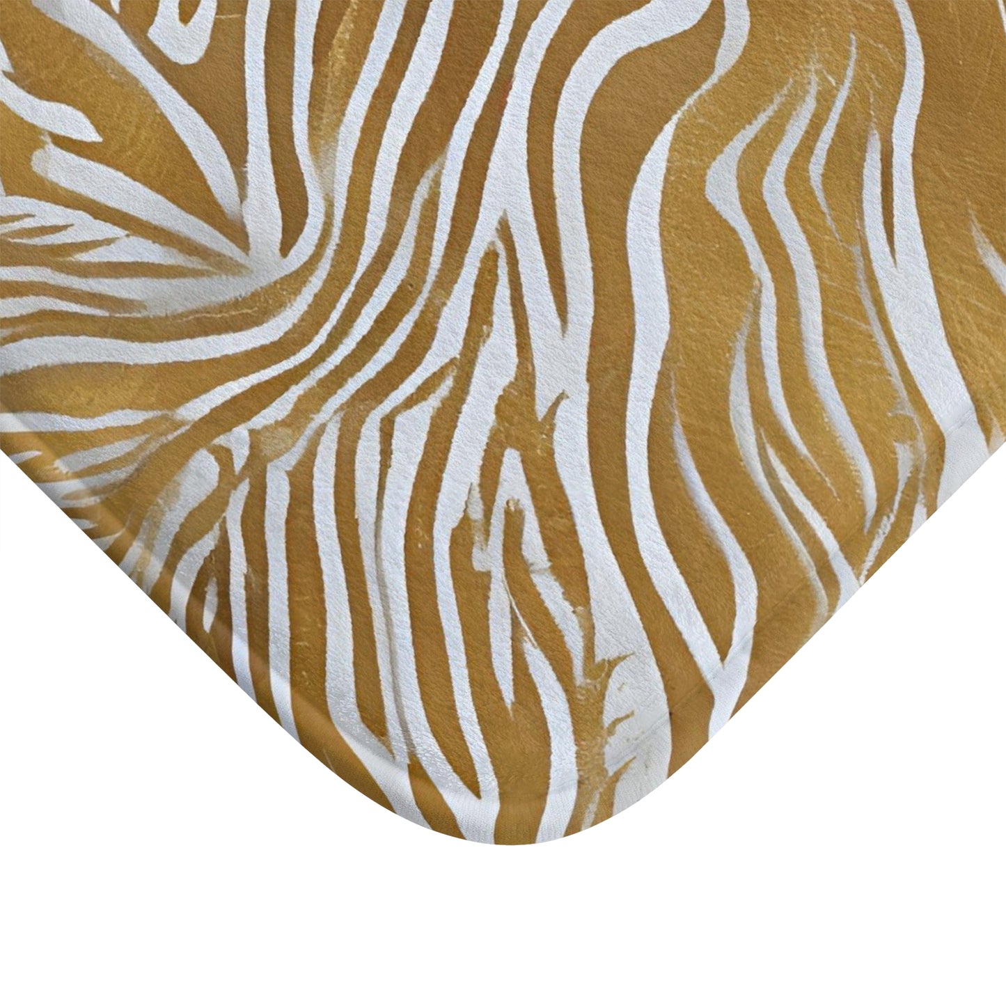 Organic Design Gold And Cream Bath Mat