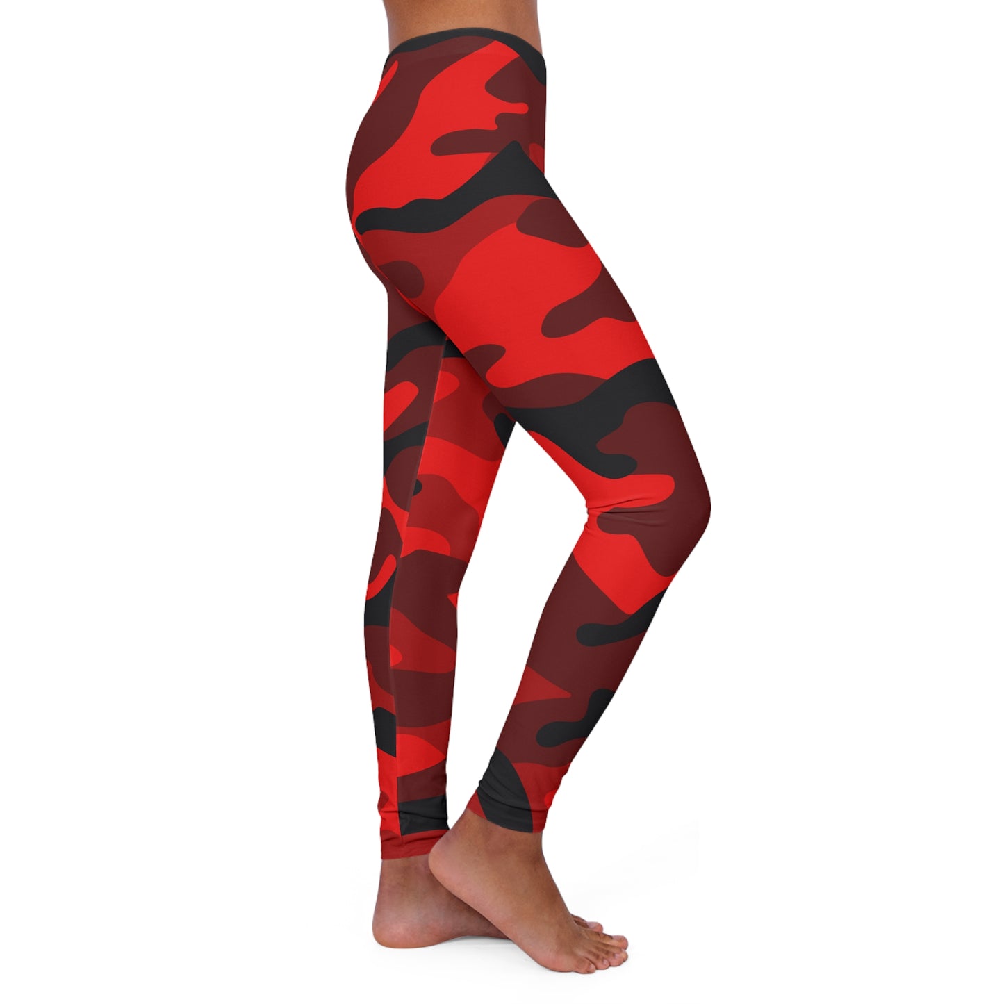 Silky Smooth Red Camo Leggings