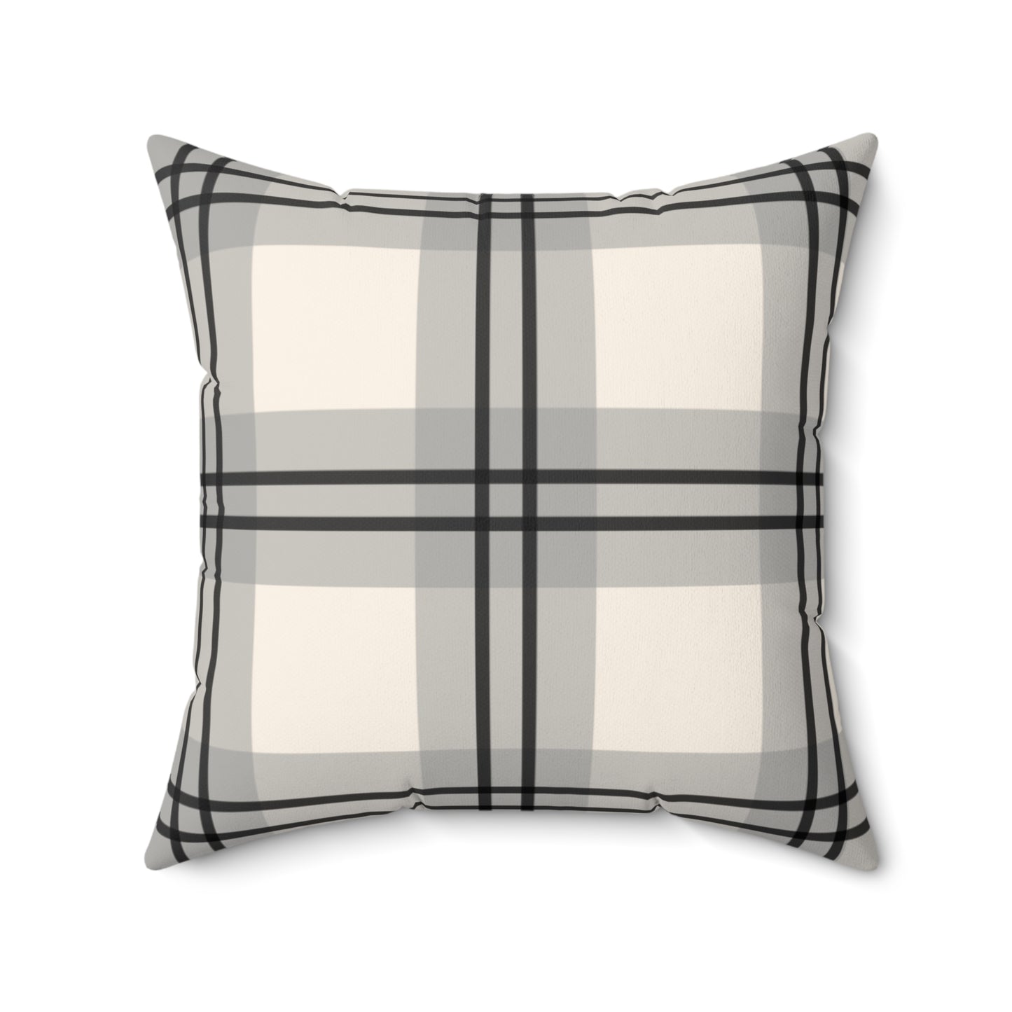 Cream And Black Box Decorative Throw Pillow