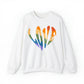 Retro Hippie Style, LOVE, Heavy Blend™ Crewneck Sweatshirt (Available In Other Colors)