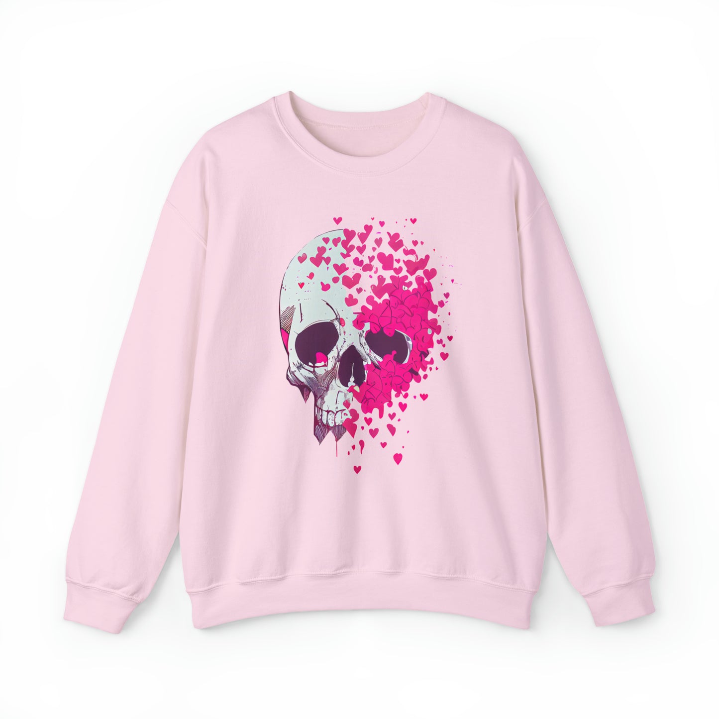 Skull & Hearts, Heavy Blend™ Crewneck Sweatshirt (Available In Other Colors)