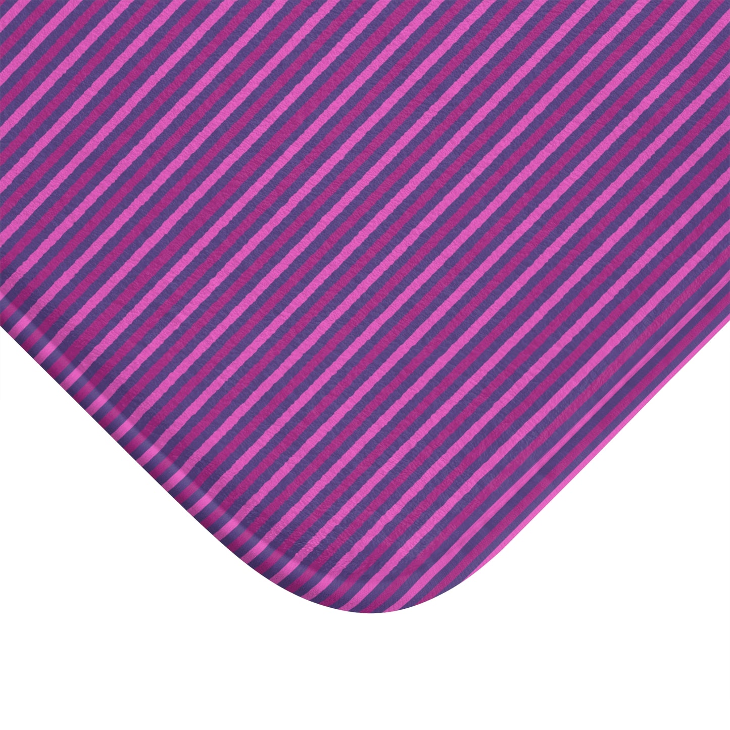 Multi Purple Striped Bath Mat