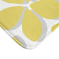 Grey And Yellow Flower Bath Mat